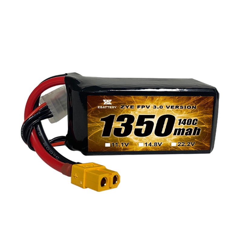 Высокая 120C 1350 мАч 1550 мАч Lipo аккумулятор для FPV дрона